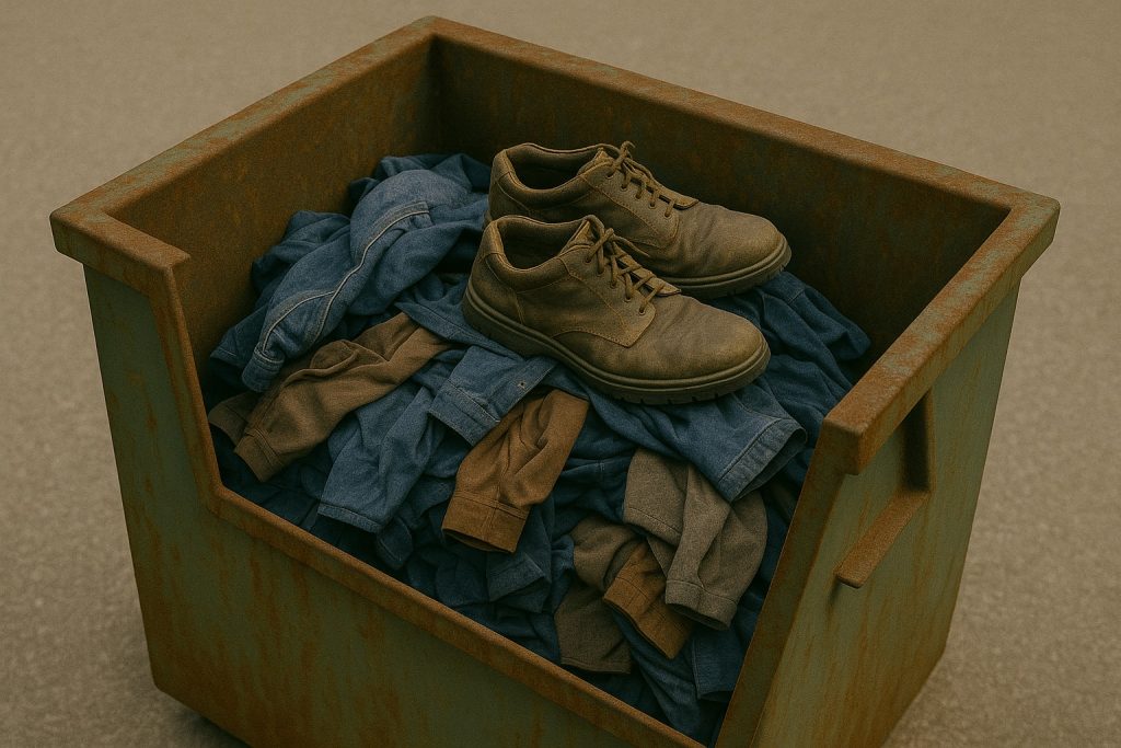 Утилизация изношенной спецодежды и обуви