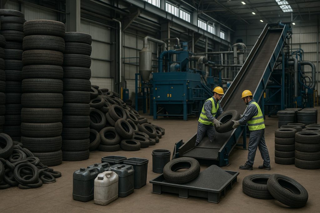 Утилизация и переработка старых шин и резинотехнических изделий с промышленными примесями
