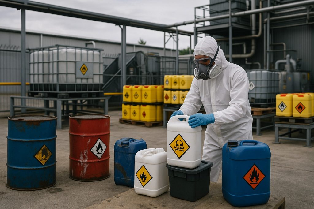Утилизация неликвидной упаковки с остатками химических реагентов